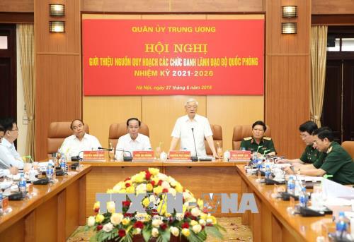 Tổng Bí thư chủ trì Hội nghị giới thiệu nguồn quy hoạch lãnh đạo Bộ Quốc phòng ảnh 1
